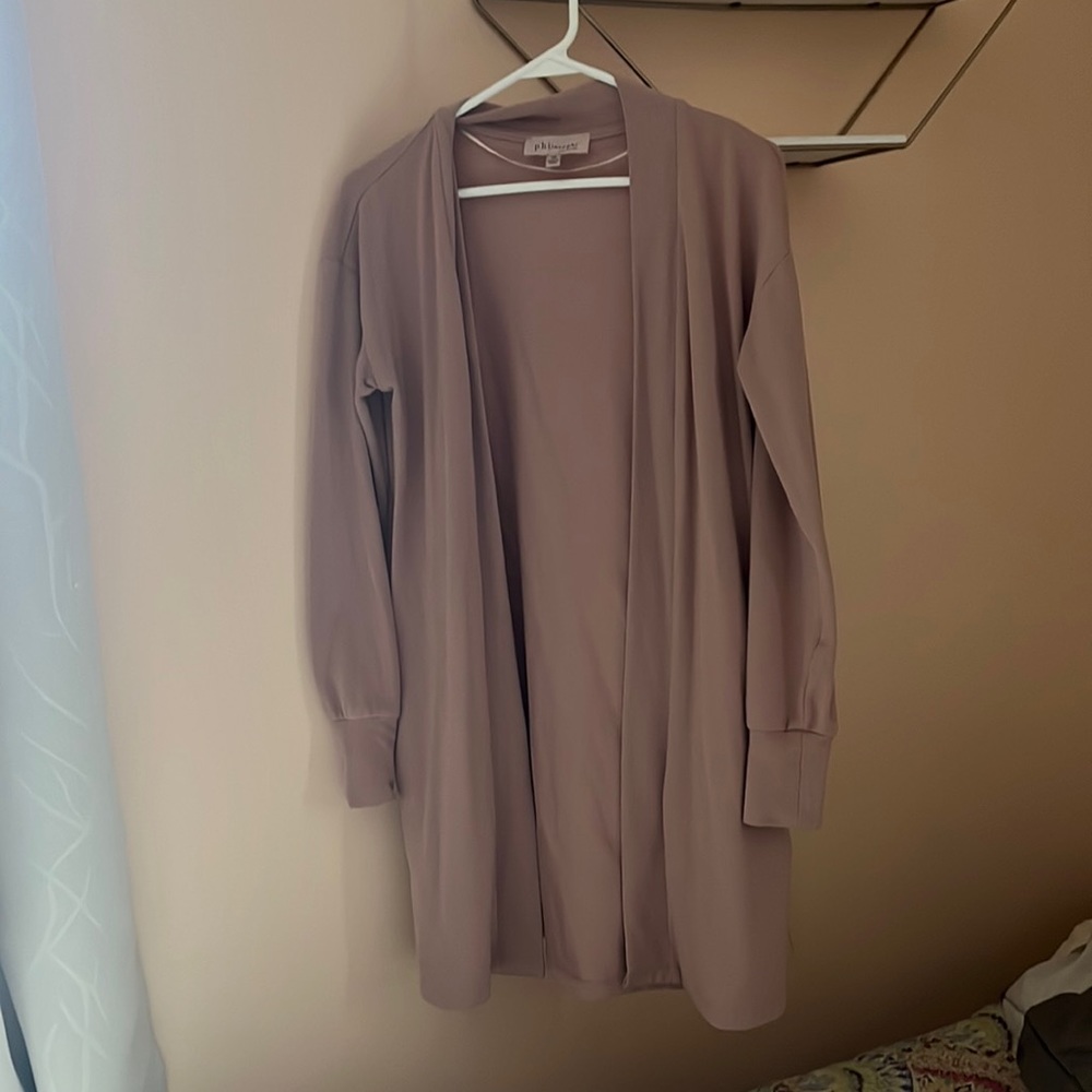 Great blush pink long cardigan